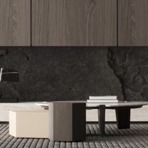 Coffee Table (Marble) & Cube Table (Wood)